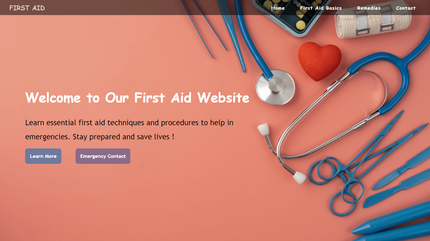 First aid website image 